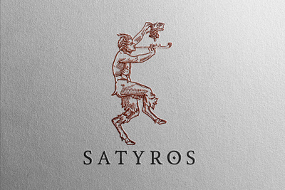 Satyros branding design grape logo myths satyros