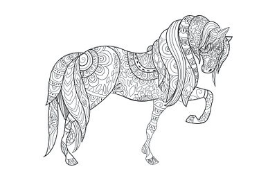 mandela horse animal line lineart lines linework mandela minimal oneline vector vectorart