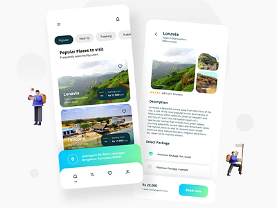 Search Heaven app app design booking app design dribbble best shot figma gradient ios tourism trekking trip planner ui ux