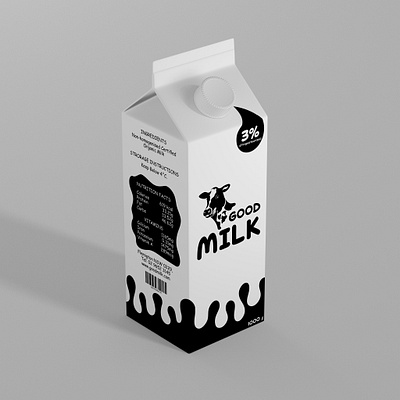 Milk box packaging design 70s black and white box classics cow design milk milkbox packaging packaging design packaging designer spots