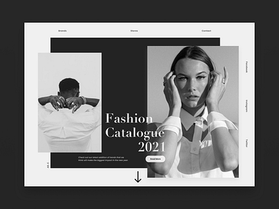 Fashion Catalogue 2021 design landingpage landingpagedesign minimal type typography ui ux web website