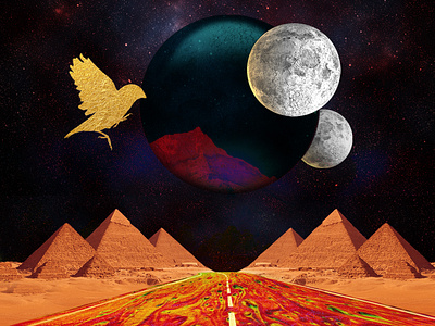 Giedi Prime adobe illustrator adobe photoshop astronomy collage dunemovie planets scifi space surreal worldbuilding