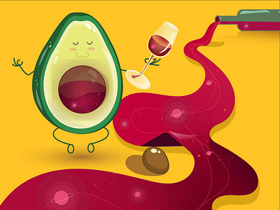 Avocado driblleshot avocado branding design dribbble dribble shot flat design flat illustration illustration ipad vector