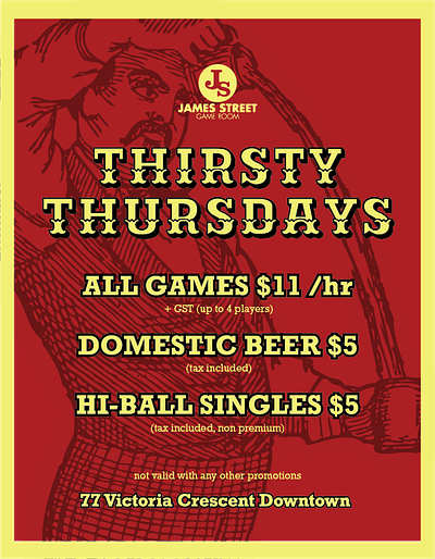 Thirsty Thursday Poster branding design indesign layout poster