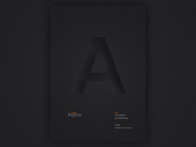 Poster for the printshop design minimal typography vector