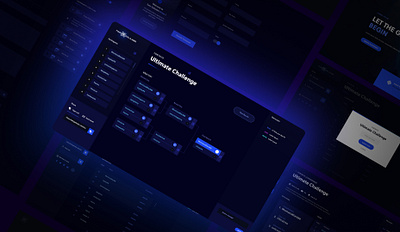 Tournament Bracket Web App bracket dark ui edgy gaming participants rounds tournament ui user experience userinterface ux webapp