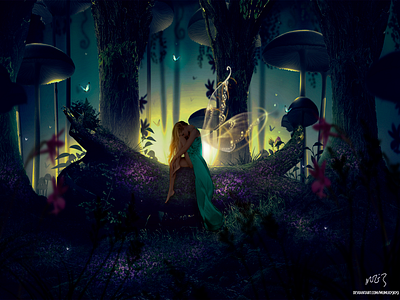 The Last Fairy artwork branding concept design digitalarts fantasy forests illustration photomanipulation wallpaper wallpapers