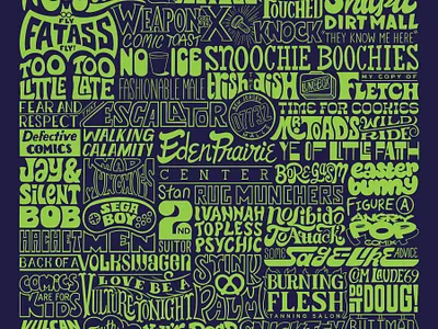 Mallrats Typography design illustration kevin smith mallrats typography