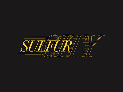 Retro Sulfur City 90s art black bodoni city clothing concept design ontario retro sudbury sulfur typography yellow