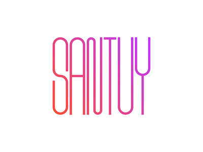 Santuy design illustration inkscape letter line concept logo mark relax typography word