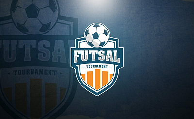 FUTSAL TOURNAMENT badge brand identity design futsal logo soccer tournament