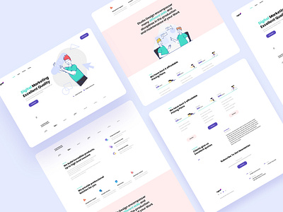 Aglee - Digital Landing Page agency business clean colorful company creative design digital illustrations interface landing page marketing minimal template ui ui design ux ux design web design