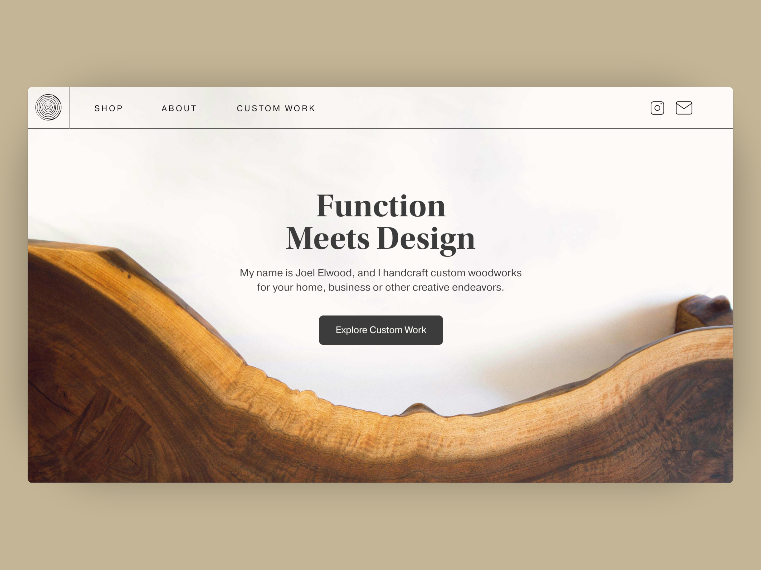 Example of Elwood Design Co. | Hero Image