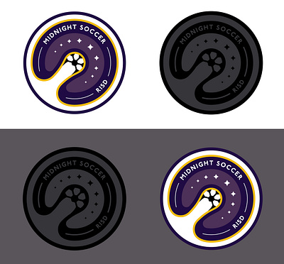 Midnight Soccer crest v2 branding comet crest football graphic design logo risd soccer