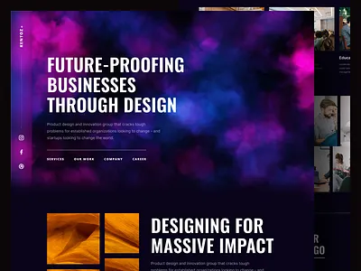 KENTOZ - Another Boring Design Agency agency clean dark dark mode dark theme dark ui elegant homepage inspiration landing page layout minimal minimalist simple studio ui user interface web design website website design