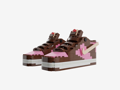 Bricks Kicks SB Dunk x Stussy Collectible Kit design lego legos model nike stussy