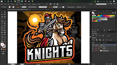 Knights with horse jump esport mascot logo branding design esport esports game design graphic design illustration knight mascot logo spartan spartans