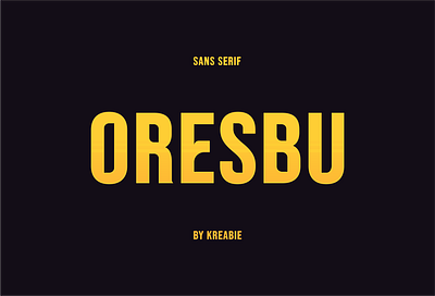 ORESBU FONT font font design great premium sanserif serif slabserif
