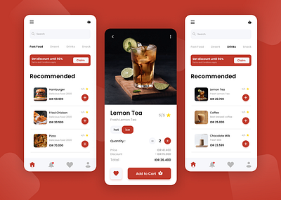 Food Order UI Design apps design interface ui uiux user interface ux