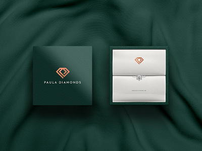 Paula Diamonds brand identity branding design diamond logo elegant logo logo p logo