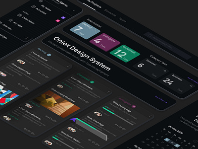 Task manager - Dark version 3d concept dark dashboard design graphic design task taskmanager trend ui uiux ux web web design