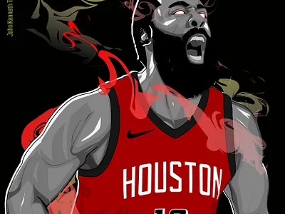 James Harden illustration james harden nba vector