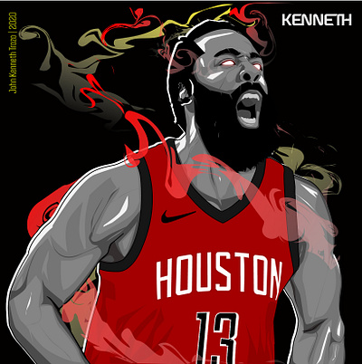 James Harden illustration james harden nba vector