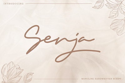 Senja - Monoline Handwritten Script authentic beautiful branding calligraphic elegant fancy fashion feminine handwritten headings light logo lovely luxurious monoline romantic script signature wedding invitation youtube banner