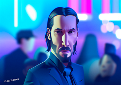 John Wick - Figma illustration 2d character illustration vector