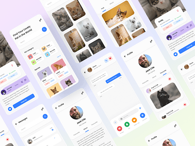 Pet Adoption app app design design design app illustration mobile ui pet pet care pet store pets petshop petstore ui ux