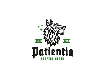 wolf head neo gothic logo beverages branding crest game of thrones gothic gothic font head heraldry house stark mark snake oil tavern wolf wolf logo wolfpack