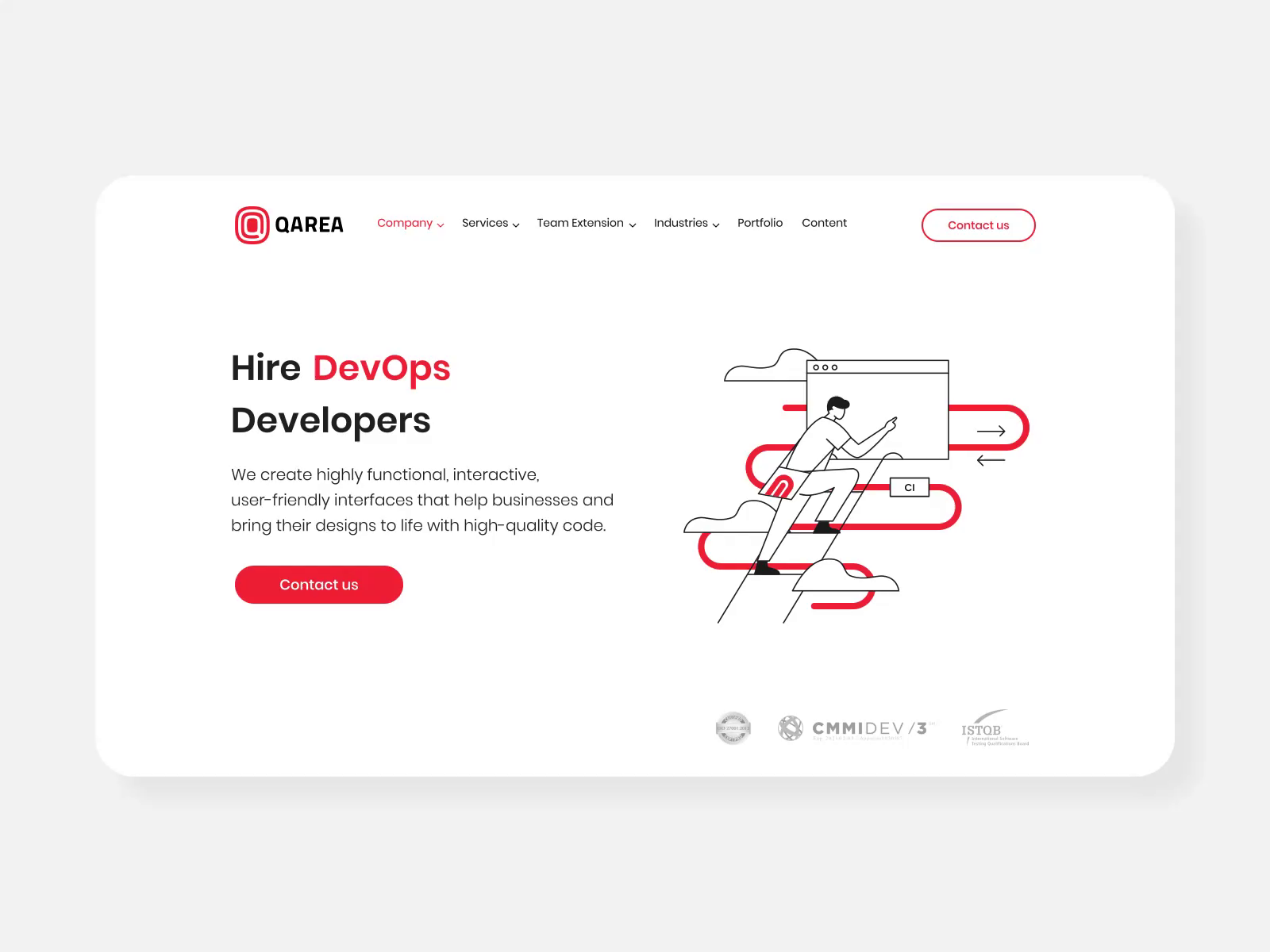 Example of Animation for page Hire DevOps Developers