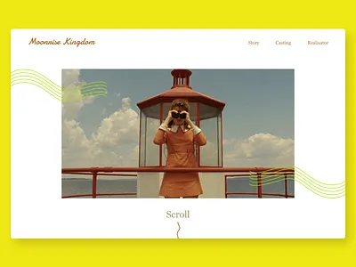 Webdesign - Moonrise Kingdom Website creative design minimal movie ui web webdesign website website design