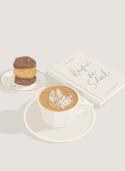 coffee time design drawing food illustration