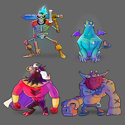 Monsters for a DnD party dungeons gargoyle monsters role roleplaying skeleton
