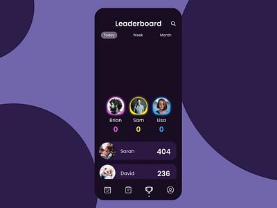 Daily UI 019 - Leaderboard app dailyui dailyuichallenge figma leaderboard ui userinterface