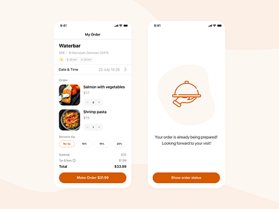 Food order pickup app — Checkout app ui app ui design application booking checkout food food app interface mobile mobile app design mobile application mobile design mobile ui order restaurant restaurant app ui design uiux user experience user interface