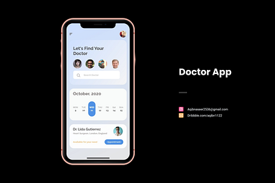 Doctor App app design flat icon ui ux