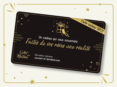 L'Art et la Matière • Gift Card architecture cadeau card card design cardboard cards cards design cards ui deco decoration design designbybry dream gift gift box gift card gift cards icon star vector