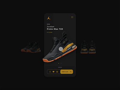 Nike Jordan shoes Mobile App UX UI Design animation app app design application ui concept design dark ui interaction interactive design jordans landing page design mobile design motion design nike responsive design shoe design sports design uiux