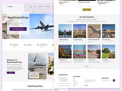 RoyalCrystalTrips design minimal typography ui ux web