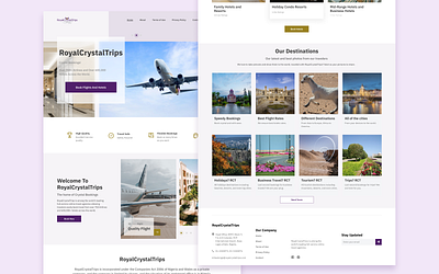 RoyalCrystalTrips design minimal typography ui ux web