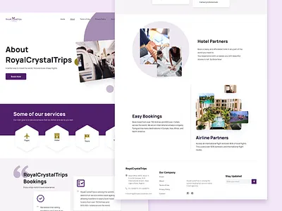 RoyalCrystalTrips design minimal typography ui ux web webapp design