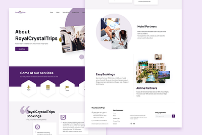 RoyalCrystalTrips design minimal typography ui ux web webapp design