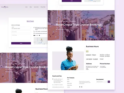 RoyalCrystalTrips design illustration minimal typography ui ux web webapp design website