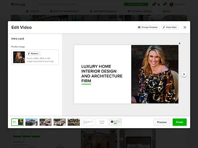 Houzz Company Highlight Video ui ux video web