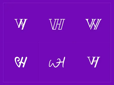 WH Monograms clean logo modern monogram monogram logo wealth wh
