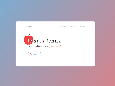 jens apples apple apples figma hero hero section online shop pomes pommes shop simple ui ui design web web design website website design