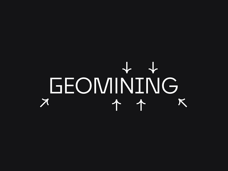 Geomining Logo brand branding clean design logo mark minimal typography