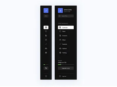 Dark Nav of Luk. - UI Design branding design app logo nav nav design nav ui design navbar navigate navigation navigation bar navigation menu ui ux ui design ui design challenge ui designer uiux